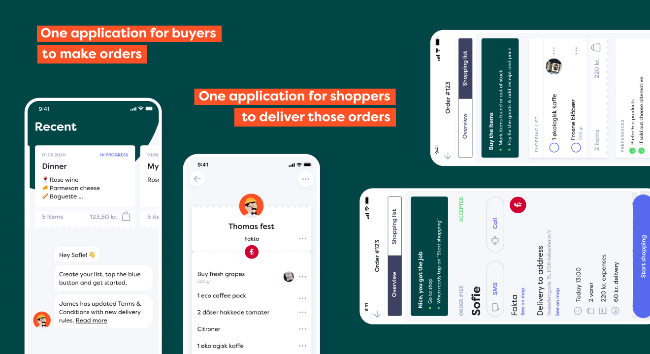One application for buyers & One application for shoppers