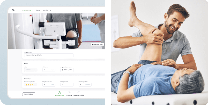custom physiotherapy software