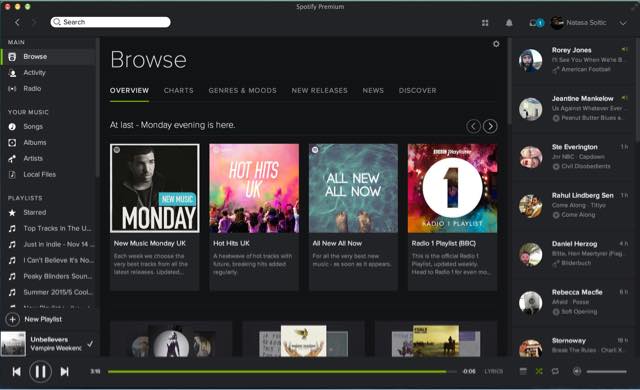 browse, discover and share on Spotify