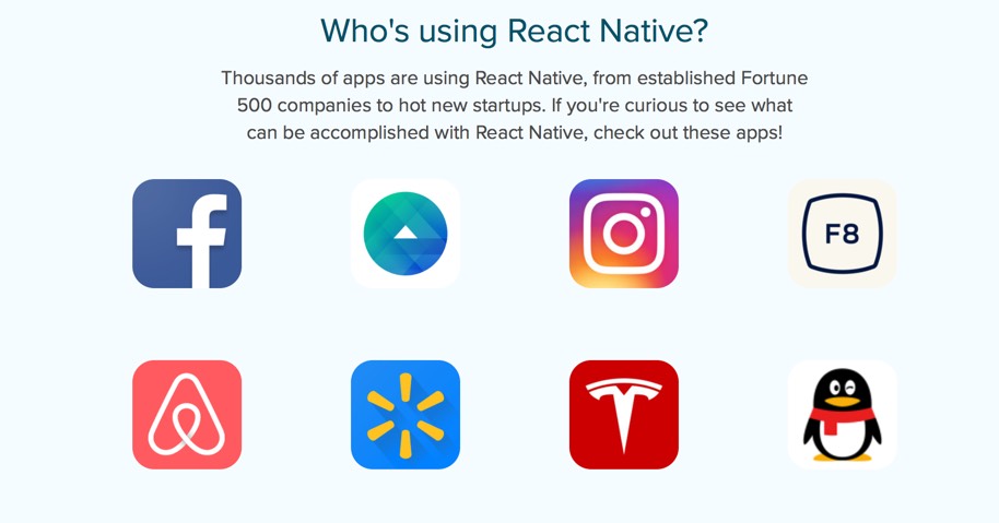 apps built on react native