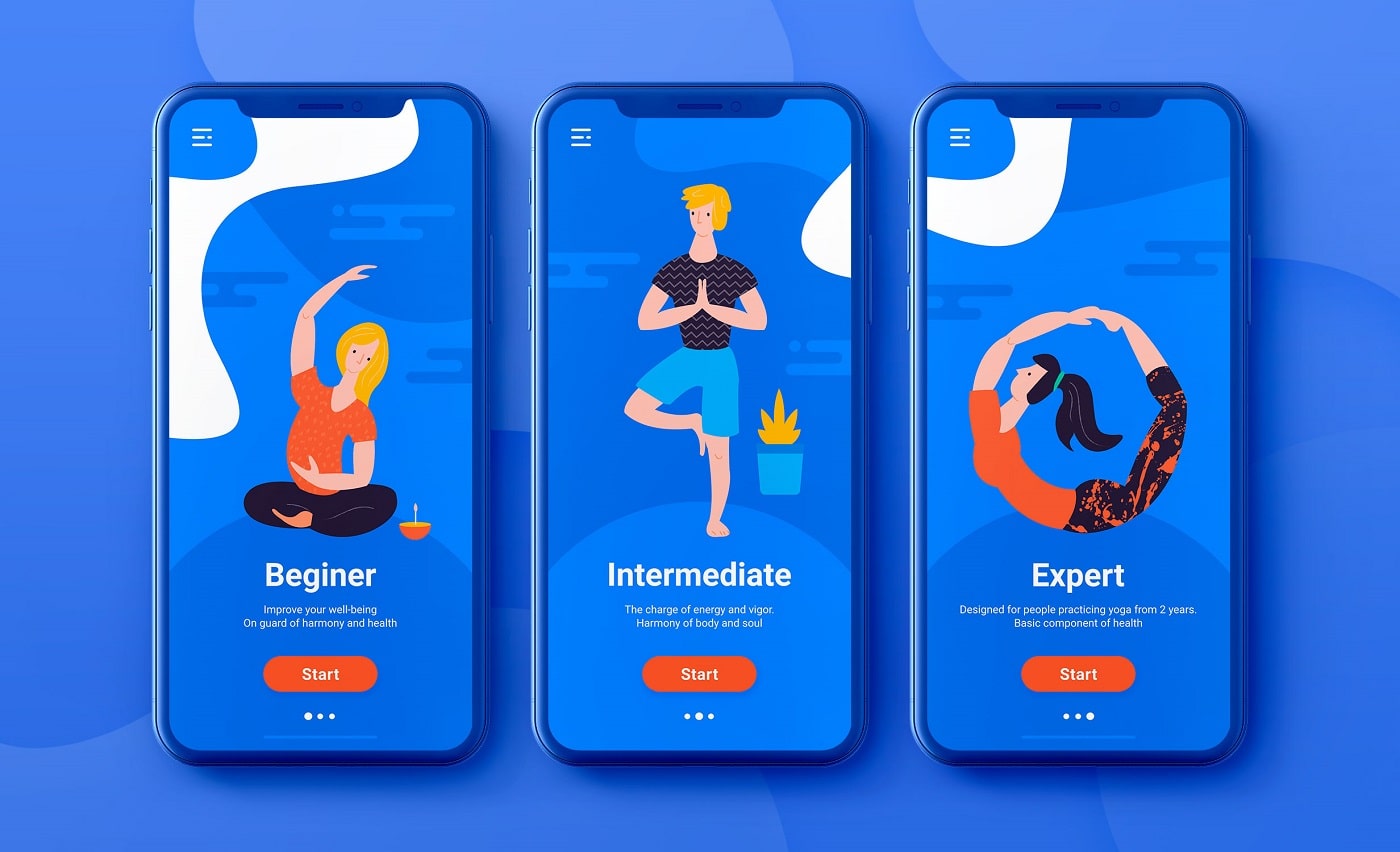 yoga app concept