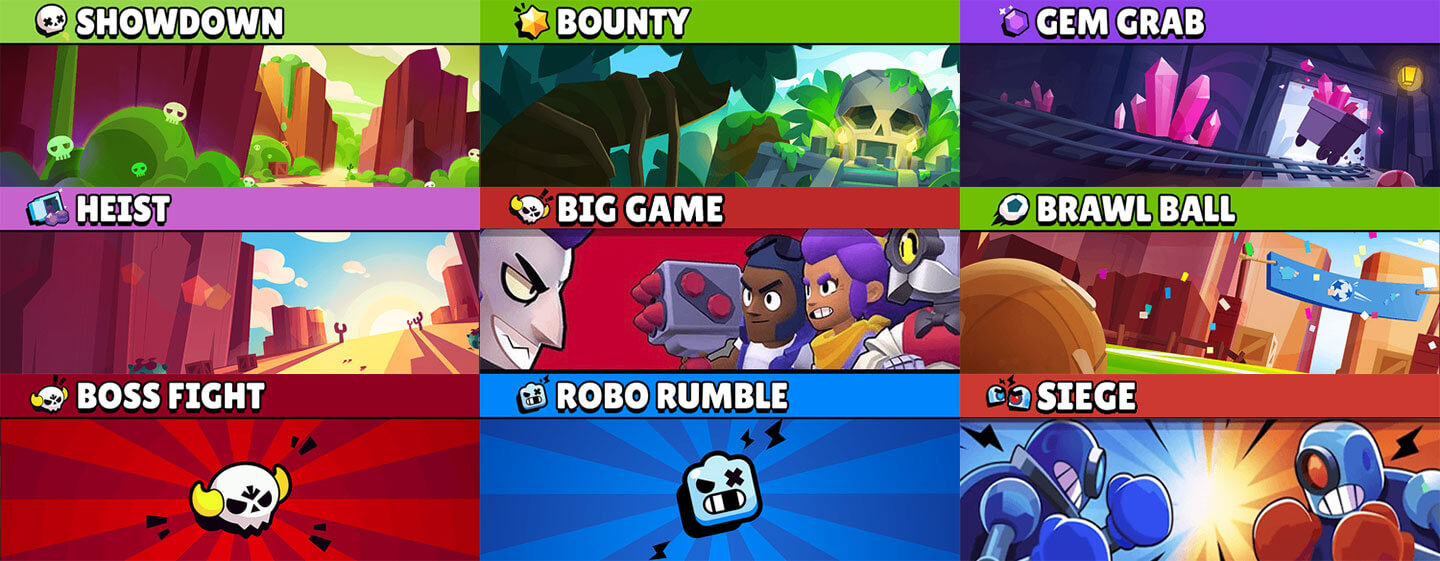 Игры типа brawl stars. Brawl Stars режимы игры. Игровые режимы Brawl Stars. Brawl Stars событие. Brawl Stars game Modes.