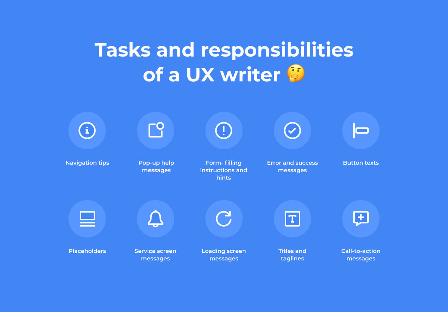 responsibilities of a UX writer