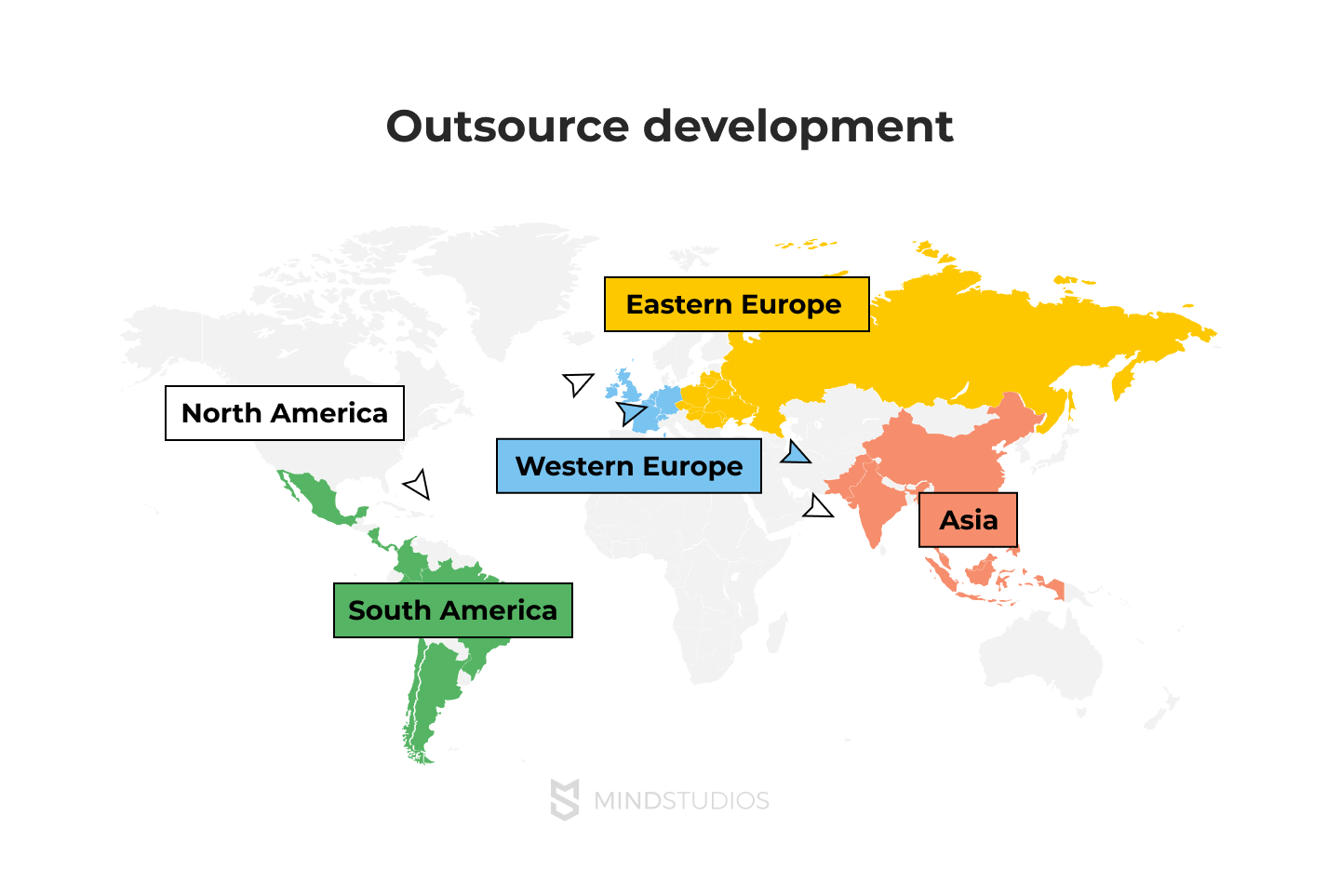 Outsource app development - countries