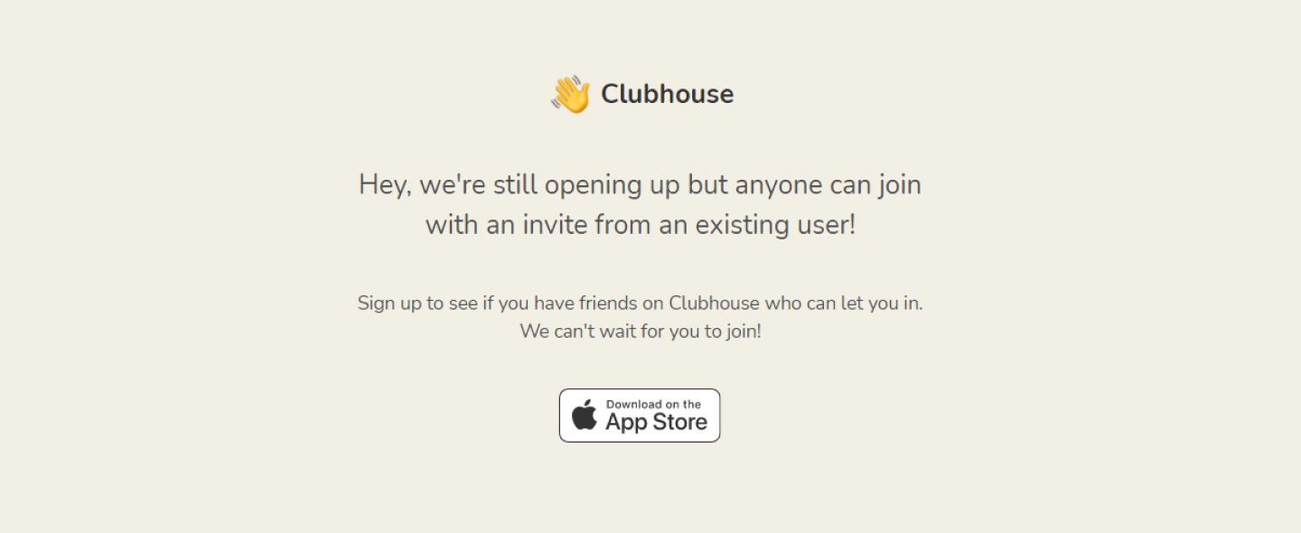 Clubhouse invite