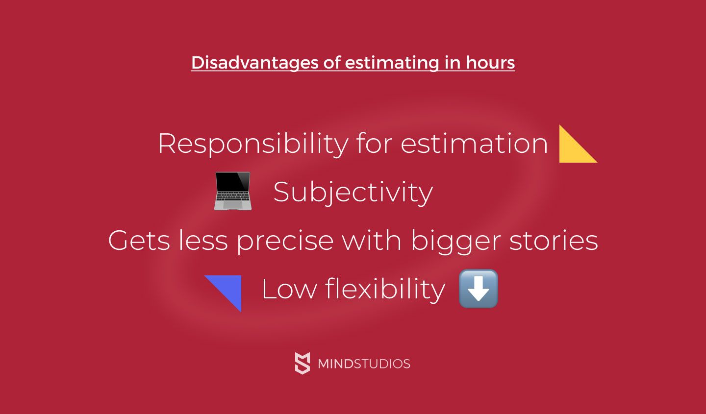 Disadvantages of estimating in hours