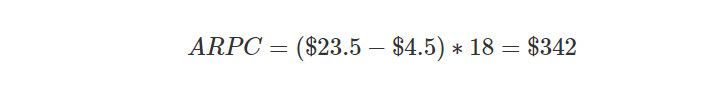 ARPC calculation example