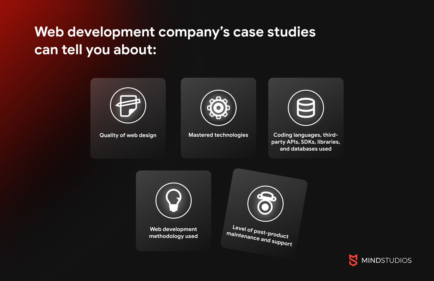 A web development company's case studies can tell you about