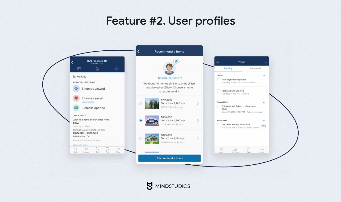 user profile feature