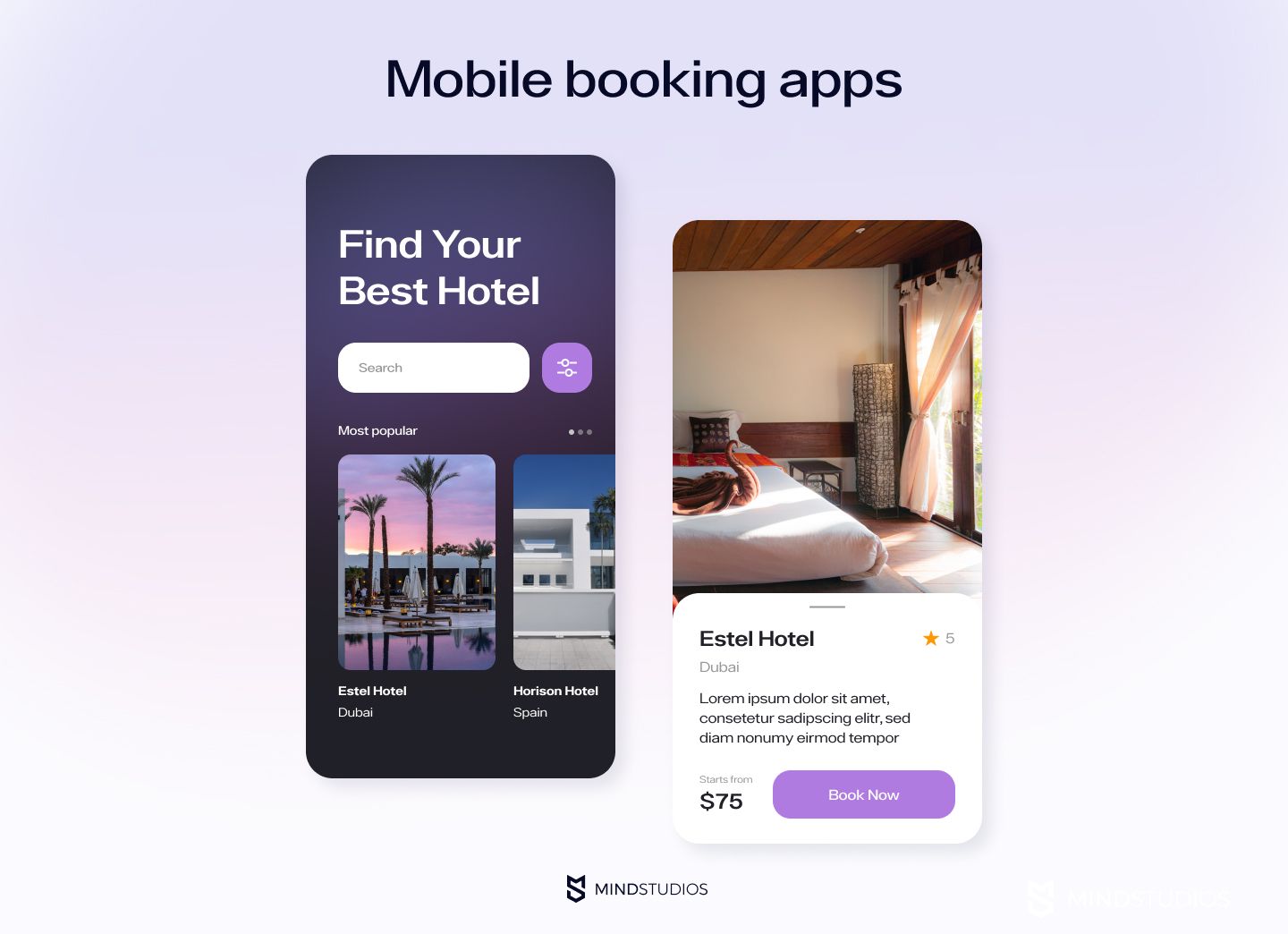 a mobile booking app