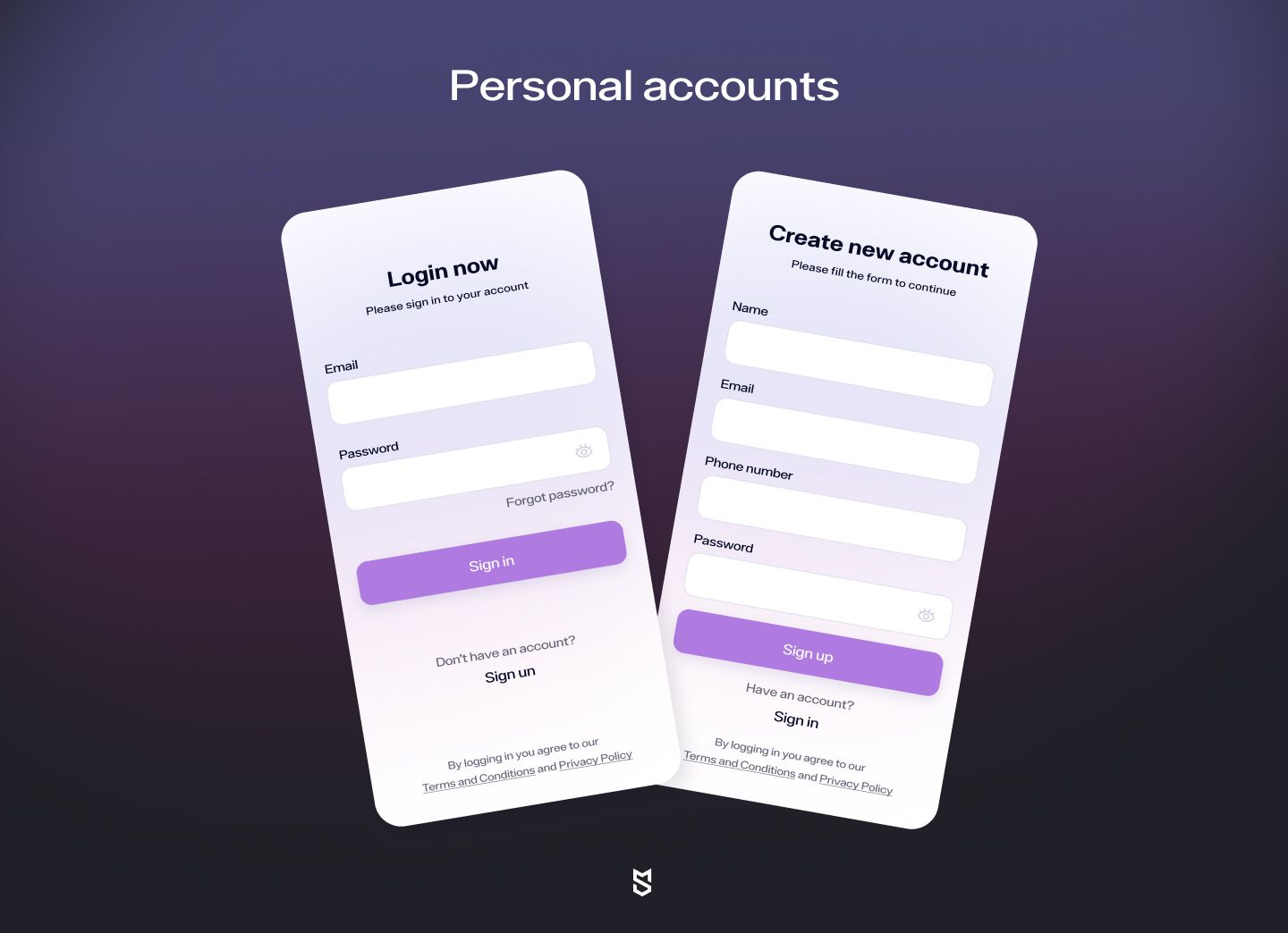 Hotelier account in a hotel booking app