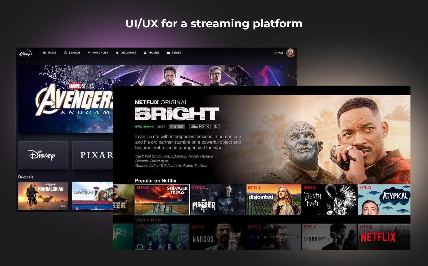 UI/UX for a streaming platform