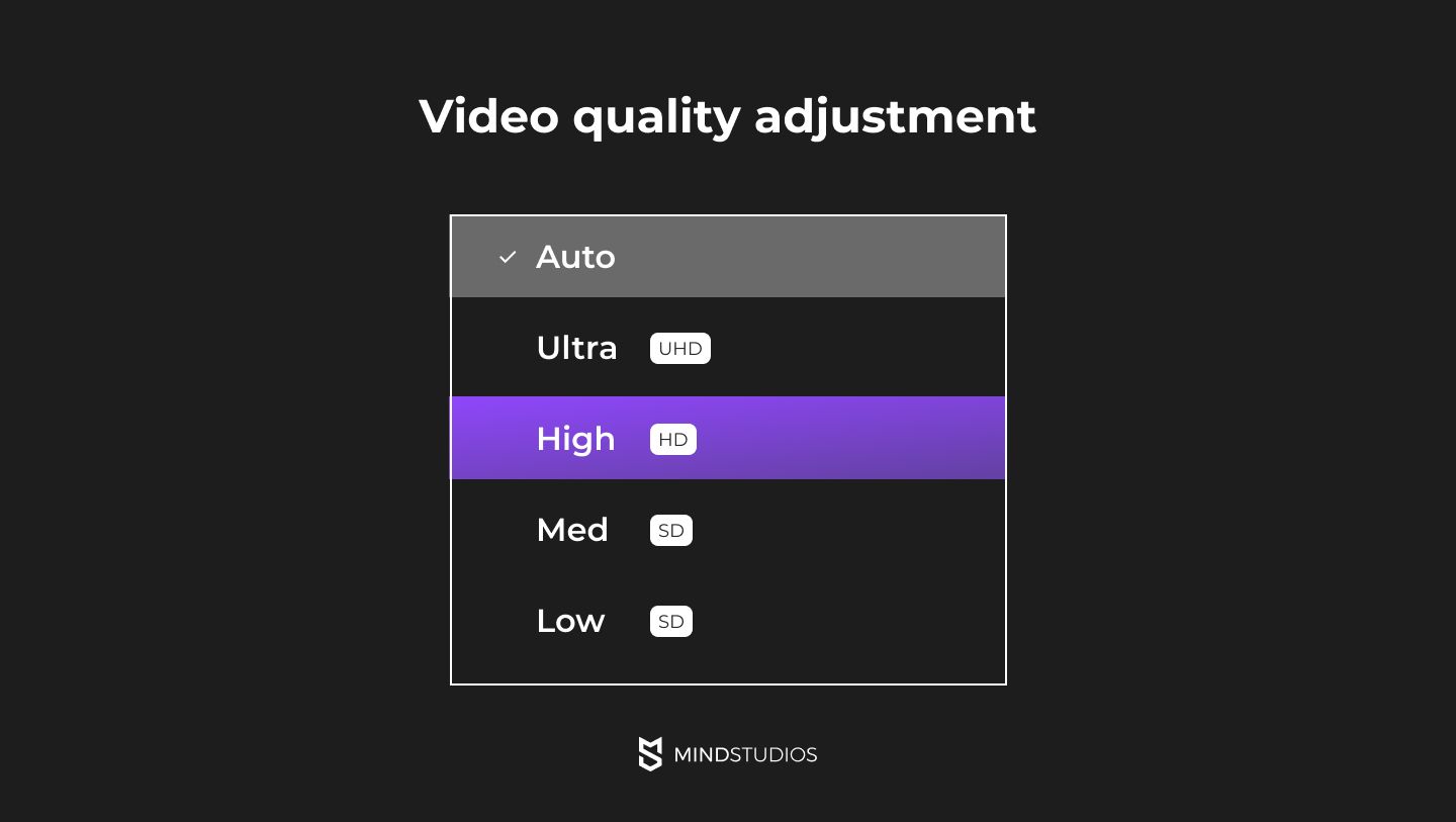 Video quality adjustment