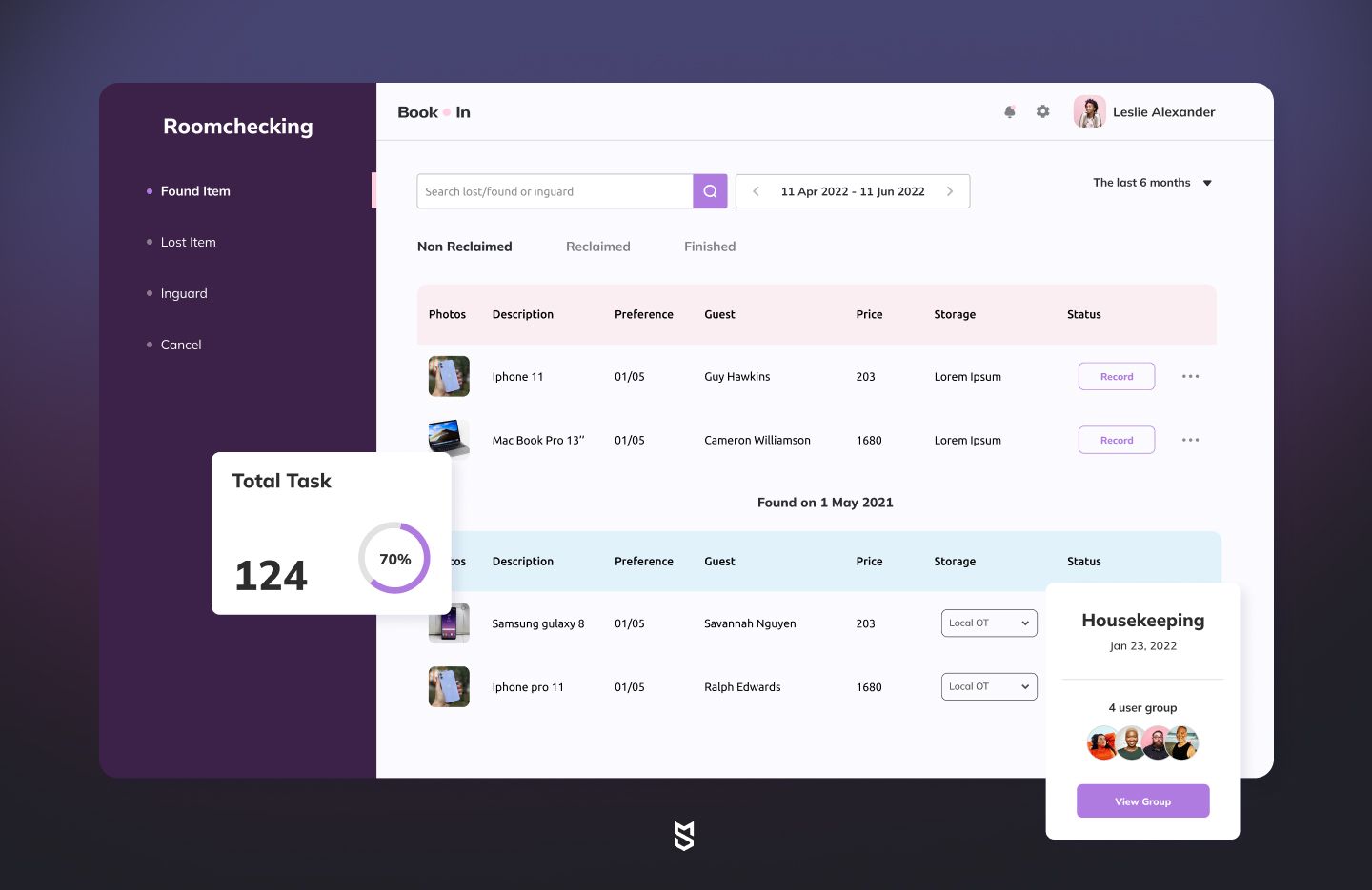 real-time tracking of hotel rooms' availability