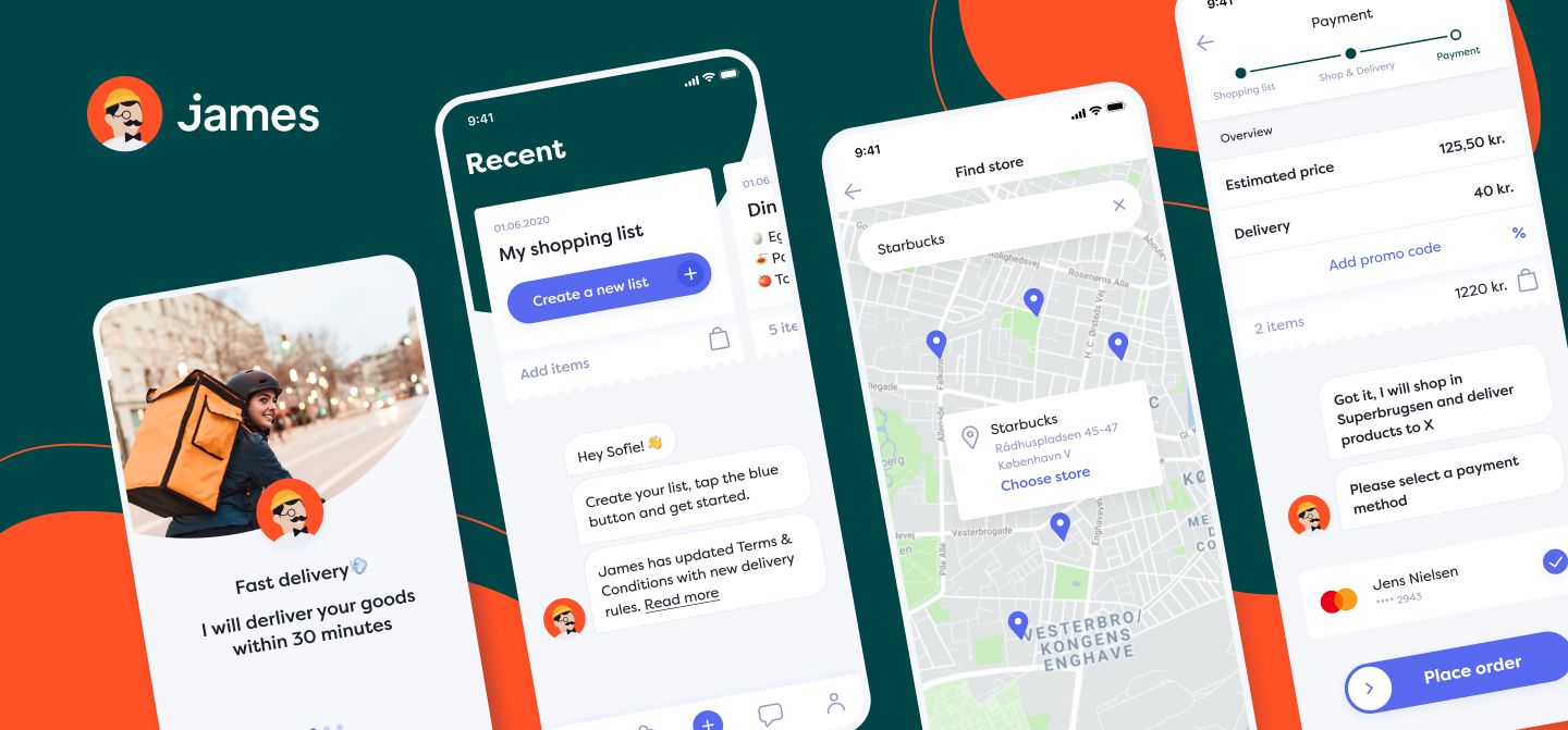 James Butler delivery app made by Mind Studios