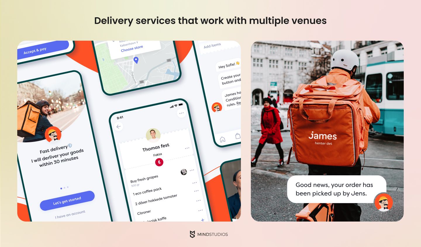 Delivery services that work with multiple venues