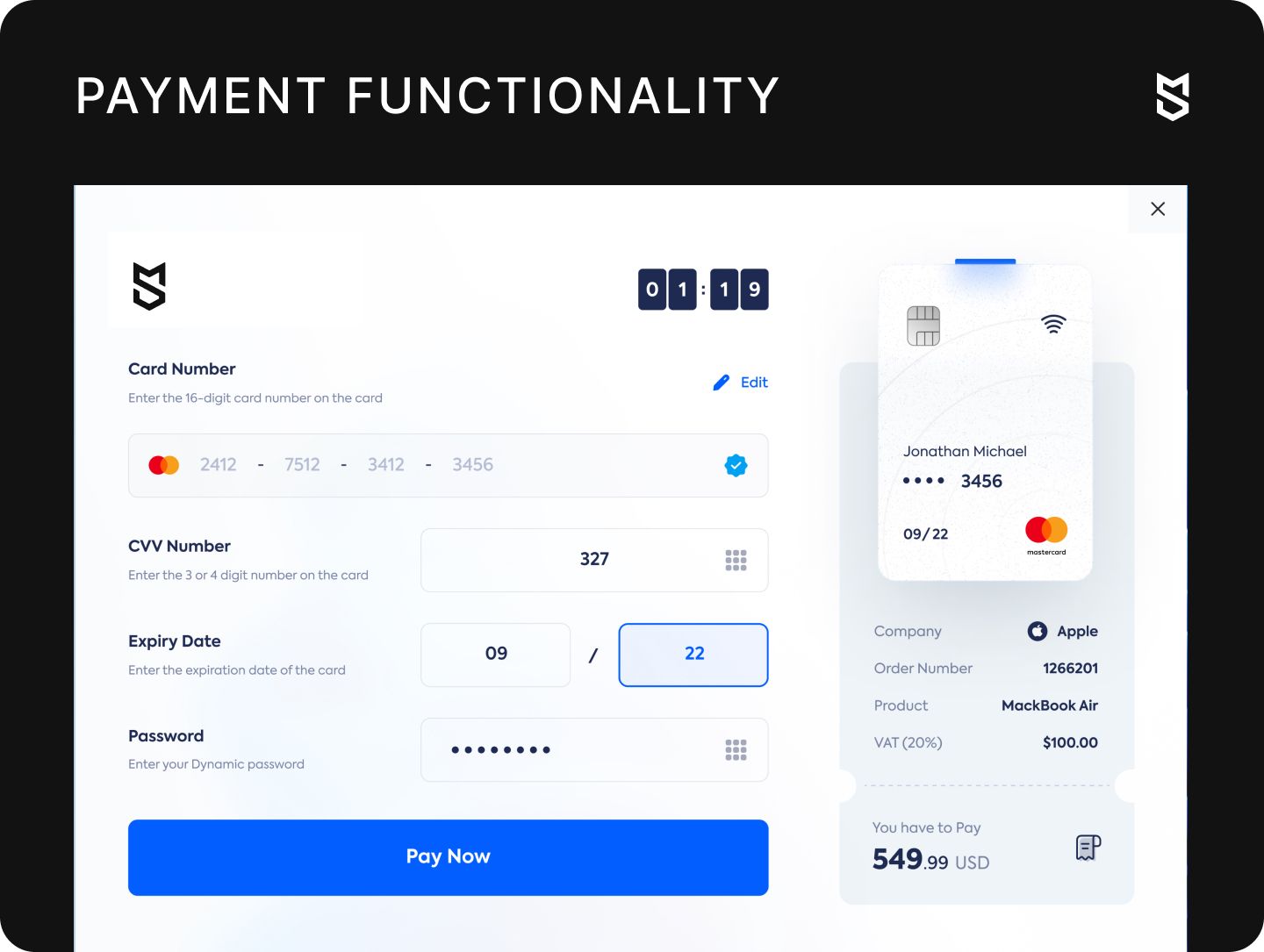 Payment functionality