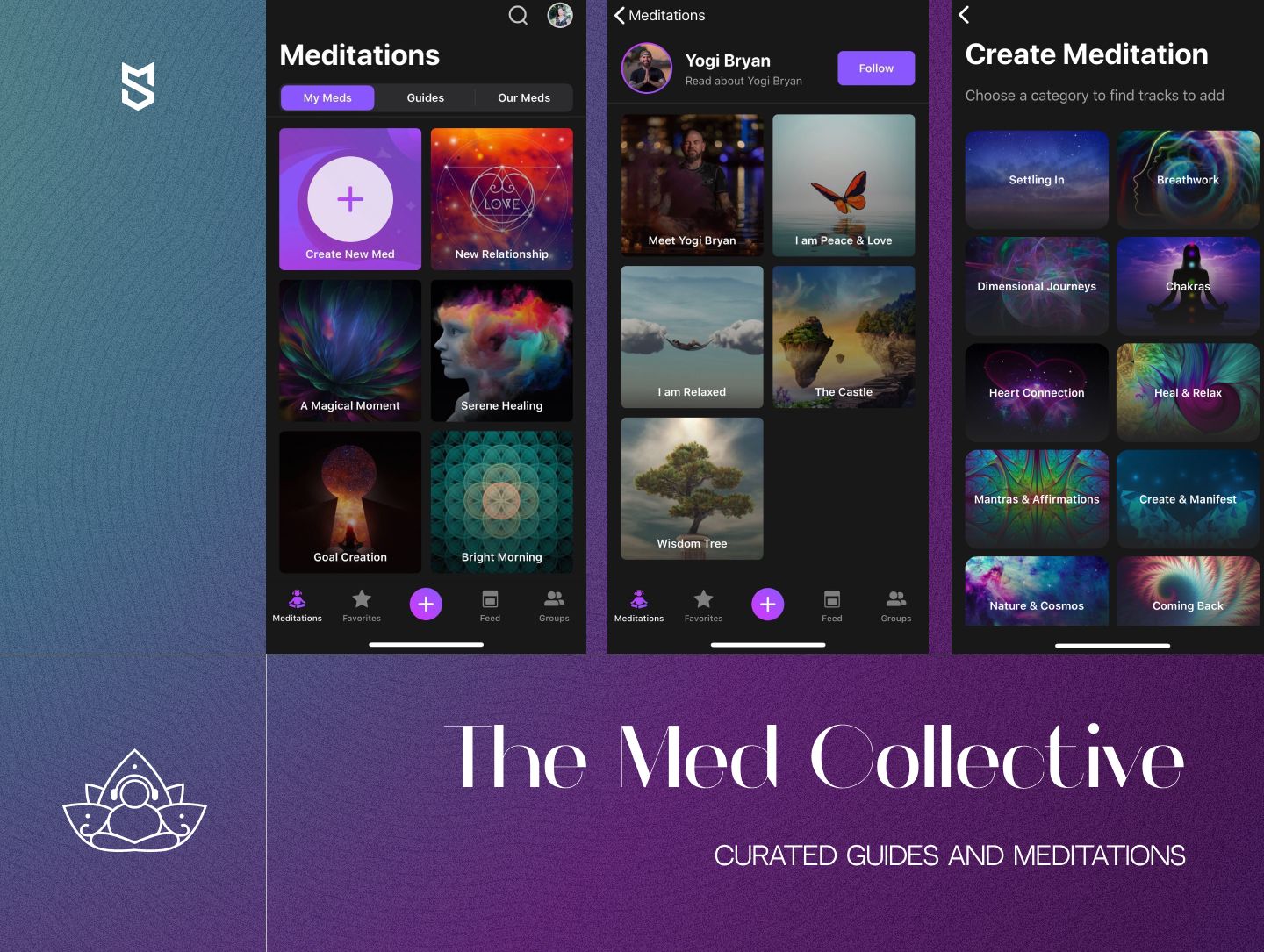 Meditation app affirmation app relaxation app cross platform app music  streaming by Azeebstudio