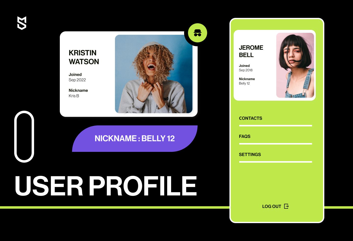 User profile in a secure messaging app