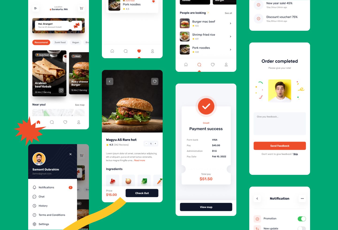 Food delivery app for customers