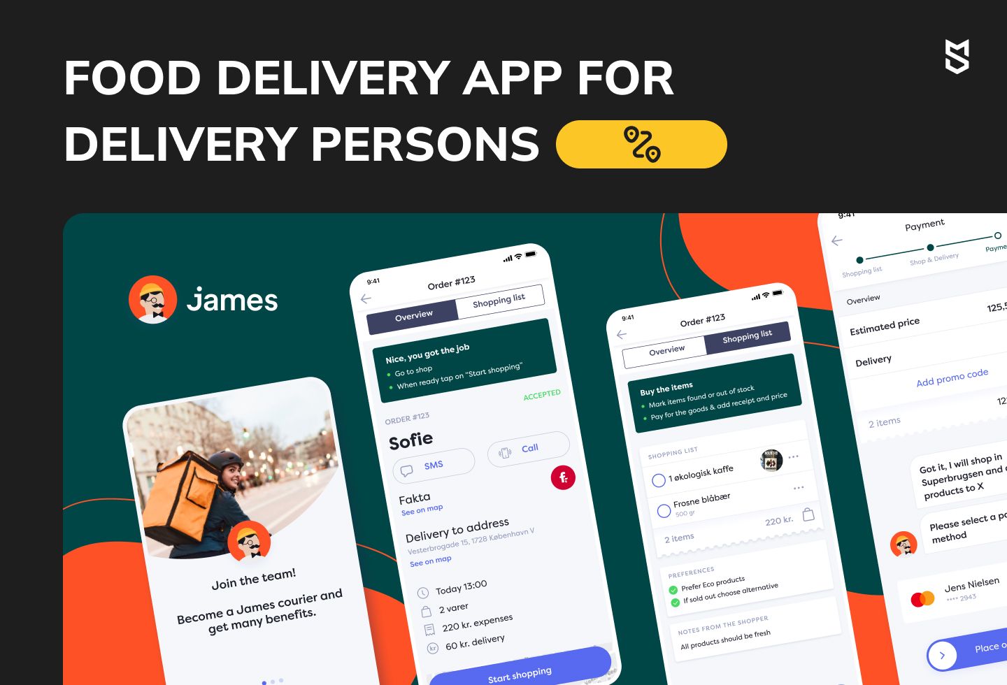  Food delivery app for delivery persons 