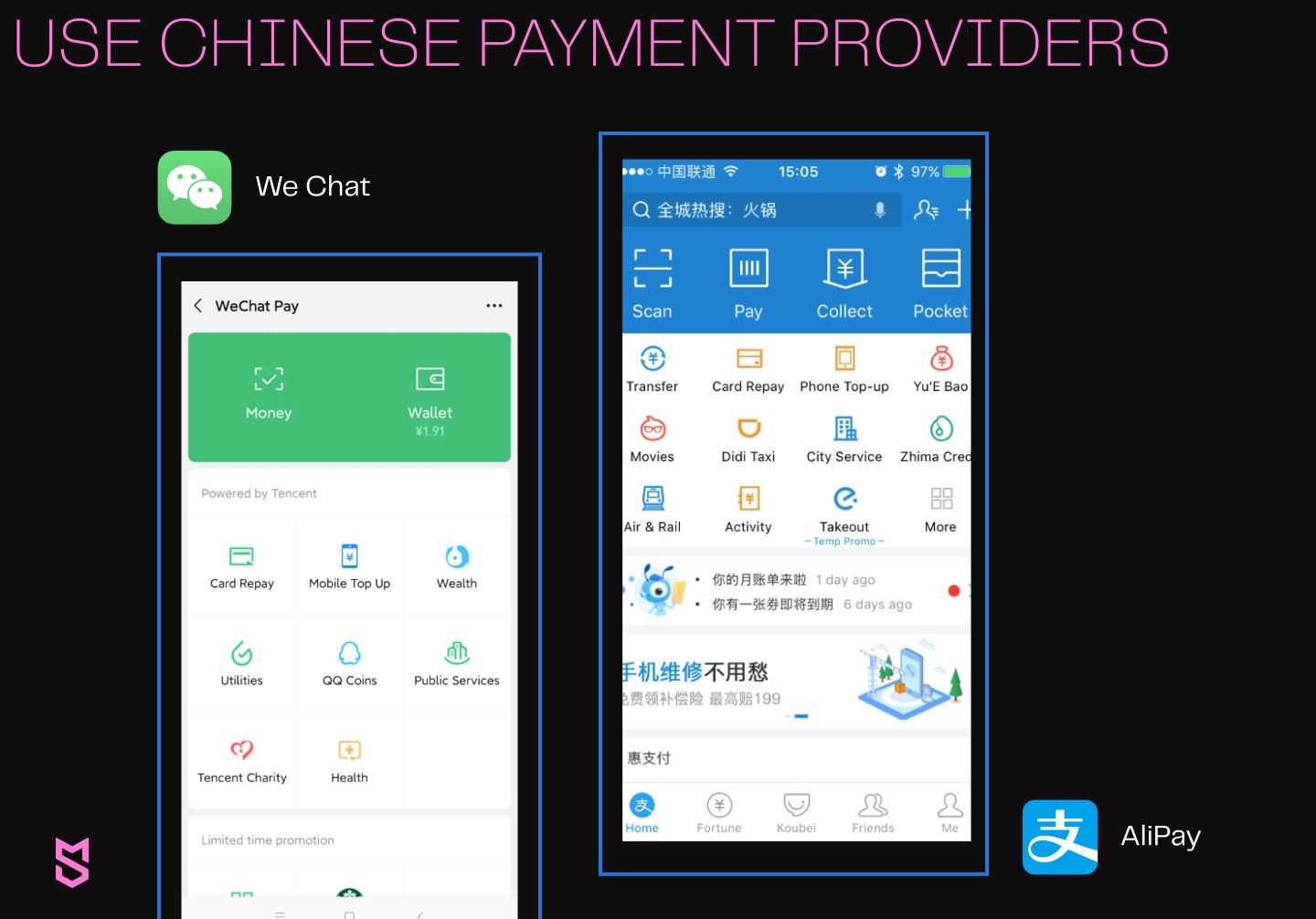 Use Chinese payment providers