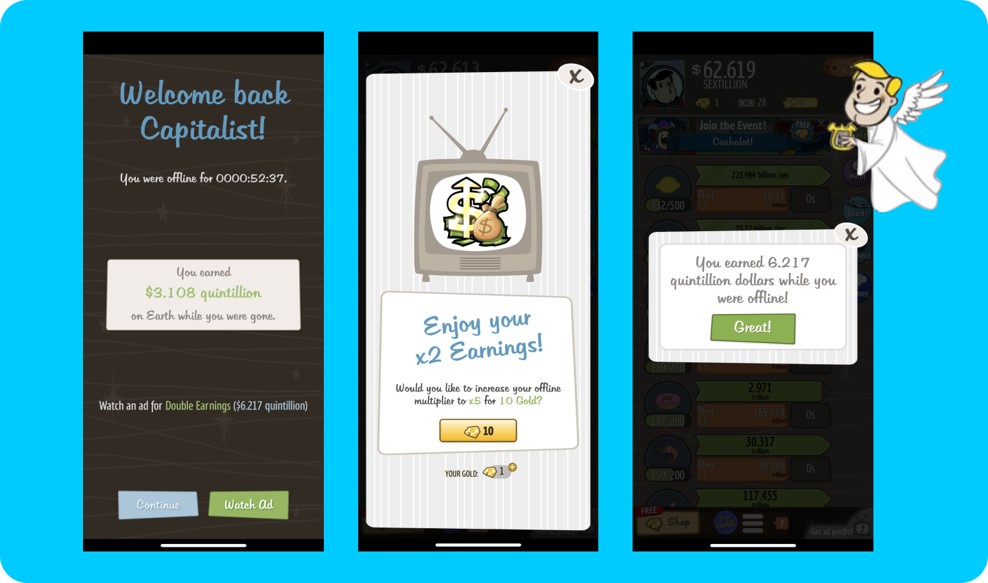 Video advertising and banner ads in mobile games