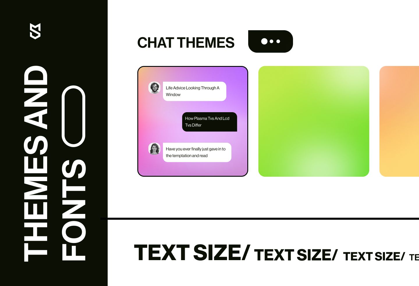 Examples of appropriate themes for a secure messaging app