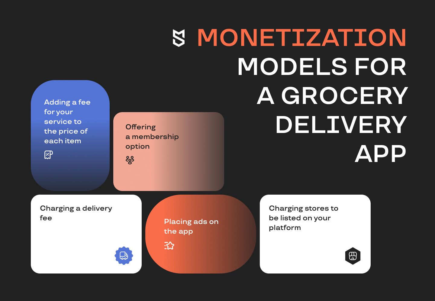 Monetization models for a grocery delivery app