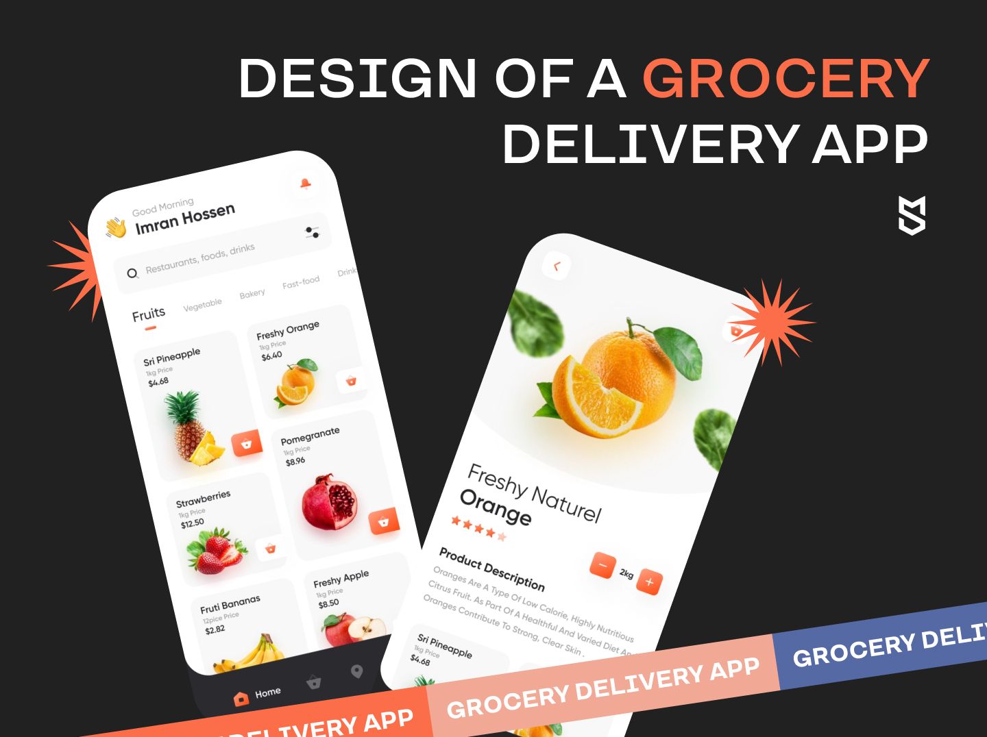 Design of a grocery delivery app