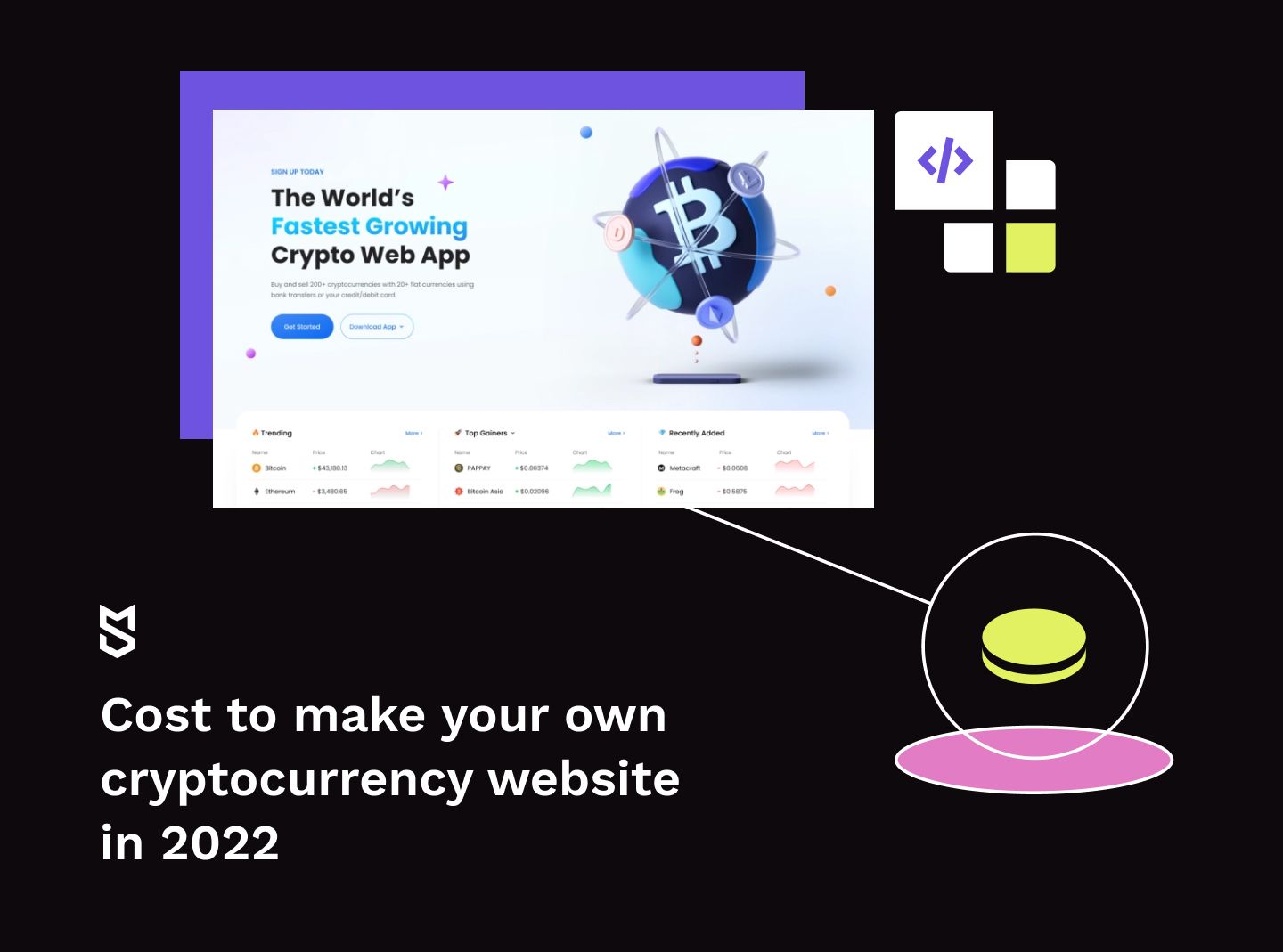 Cost to make your own cryptocurrency website in 2022