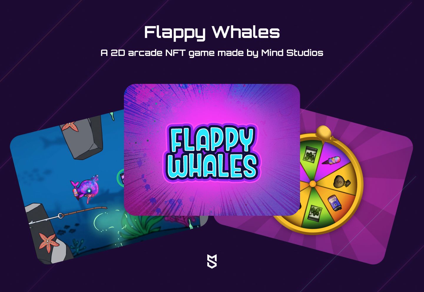 2D arcade NFT game Flappy Whales made by Mind Studios