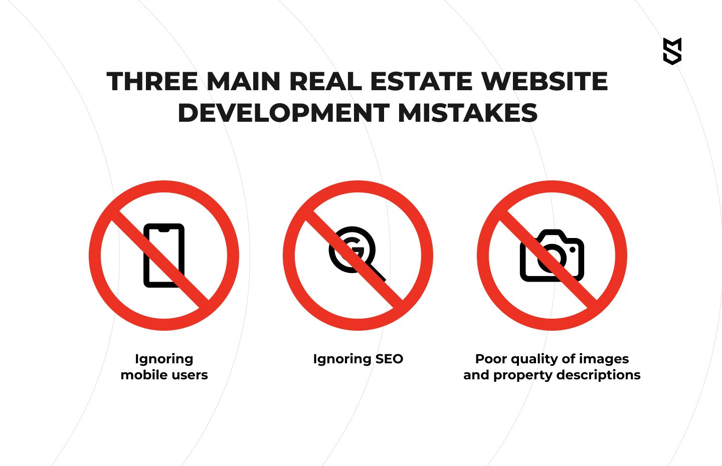 Three main real estate website development mistakes