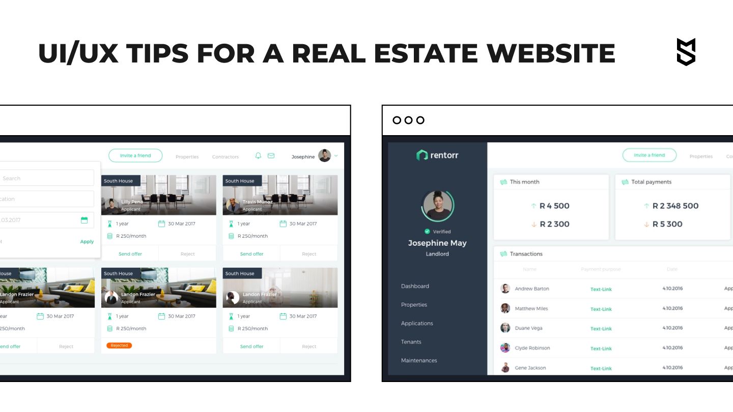 UI/UX tips for a real estate website