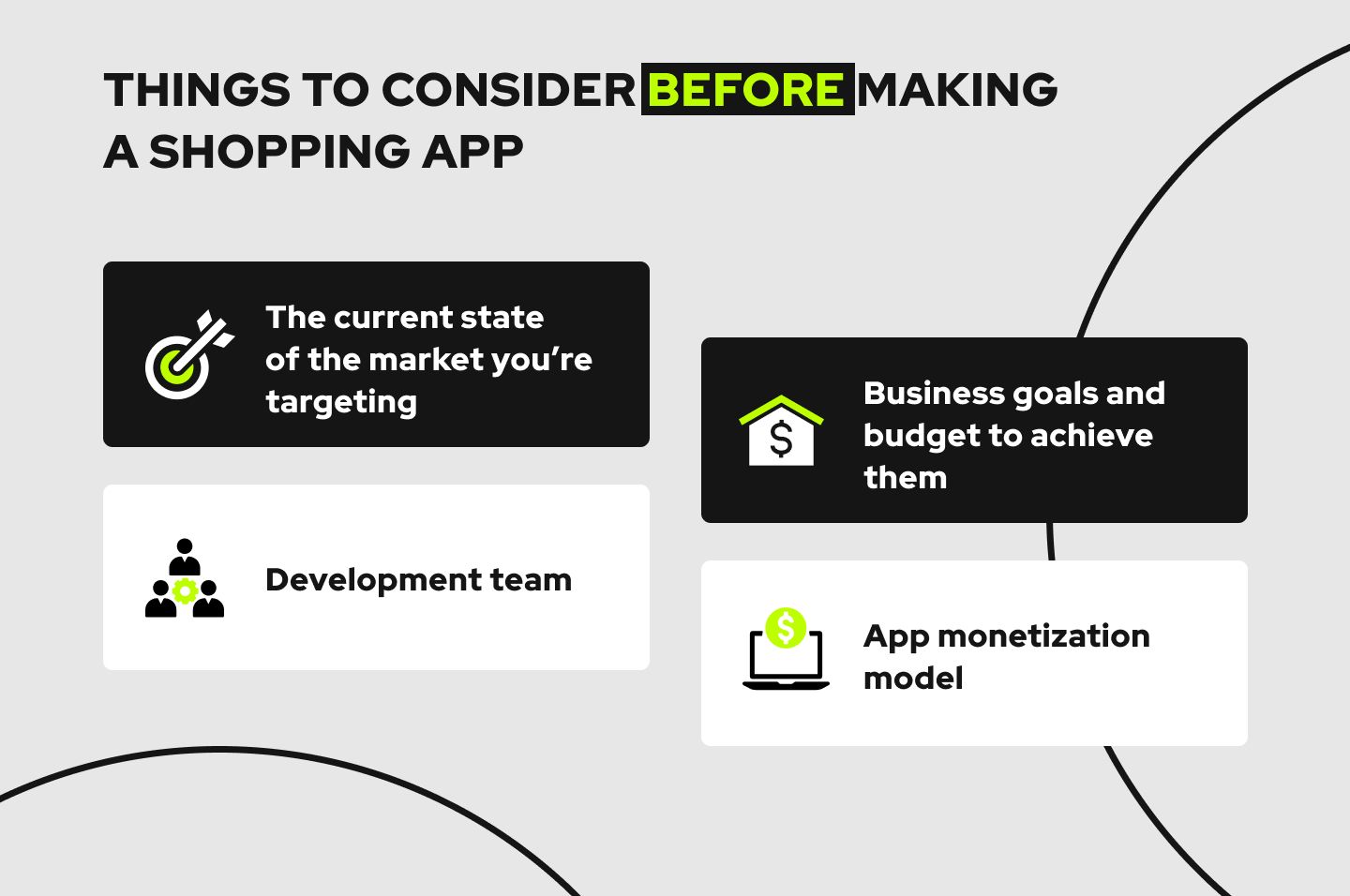 Things to consider before making a shopping app
