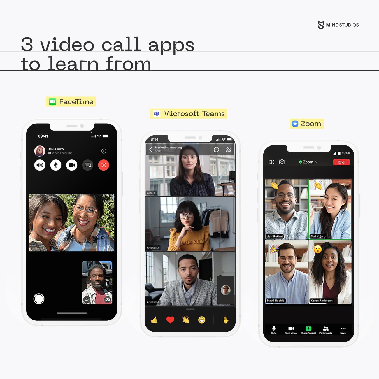 3 video call apps to learn from