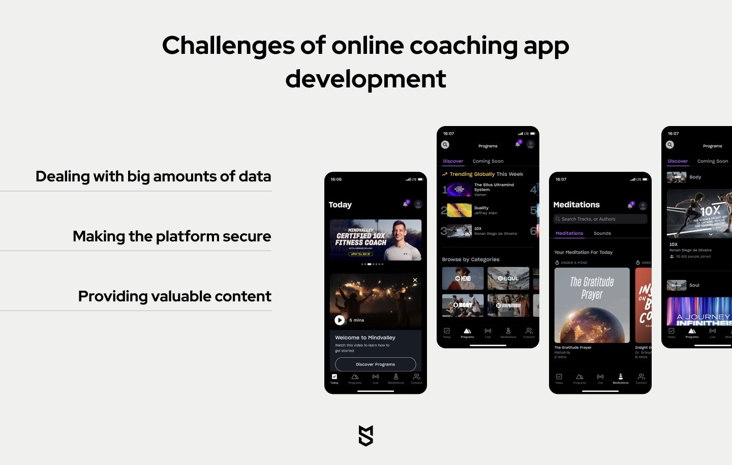 Challenges & solutions of online coach app development