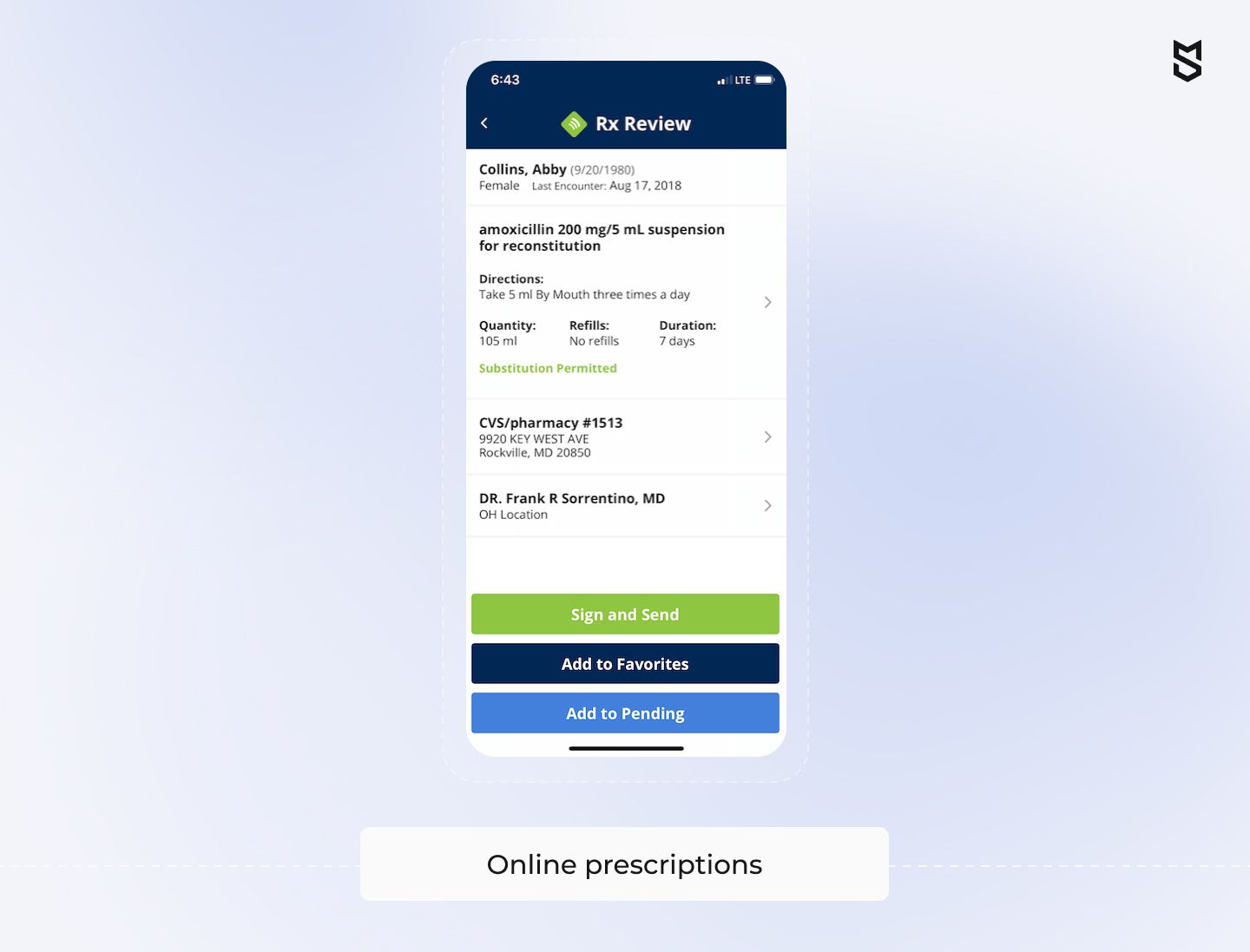 Online appointment management for doctors — app screenshot