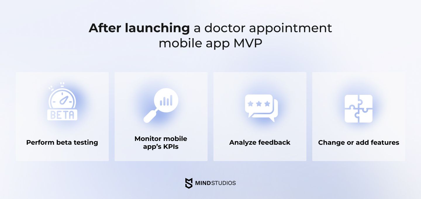 After launching a doctor appointment mobile app MVP