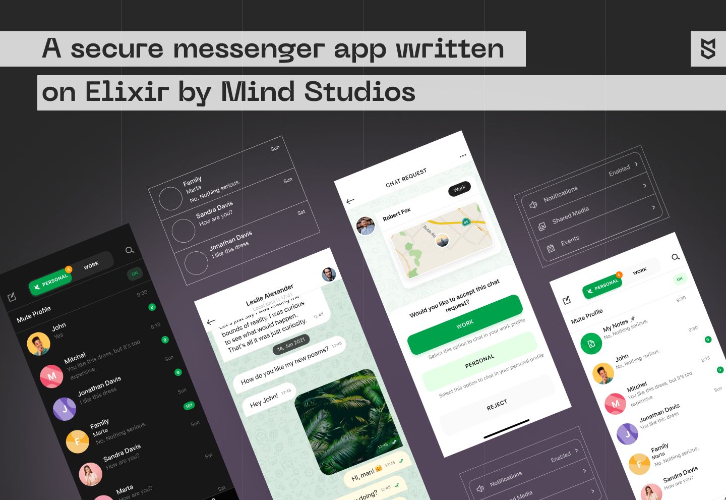 A secure messenger app written on Elixir by Mind Studios