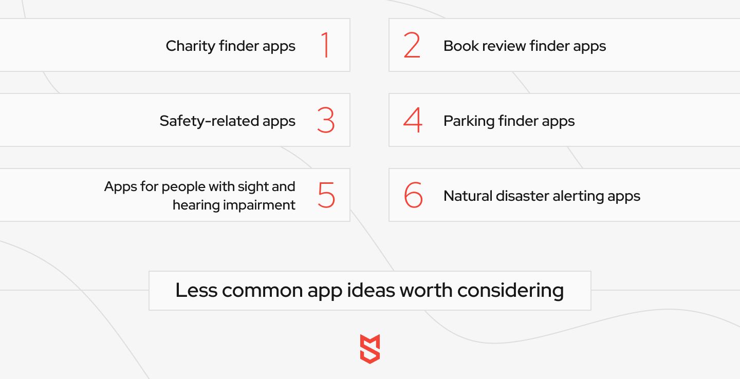 Less common app ideas worth considering