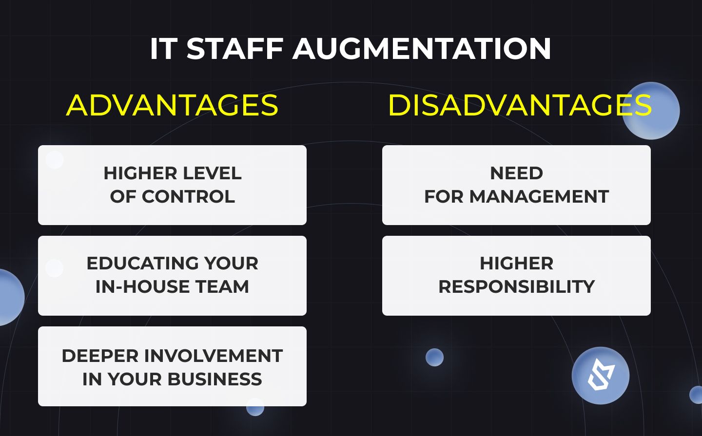 Advantages and disadvantages of IT staff augmentation