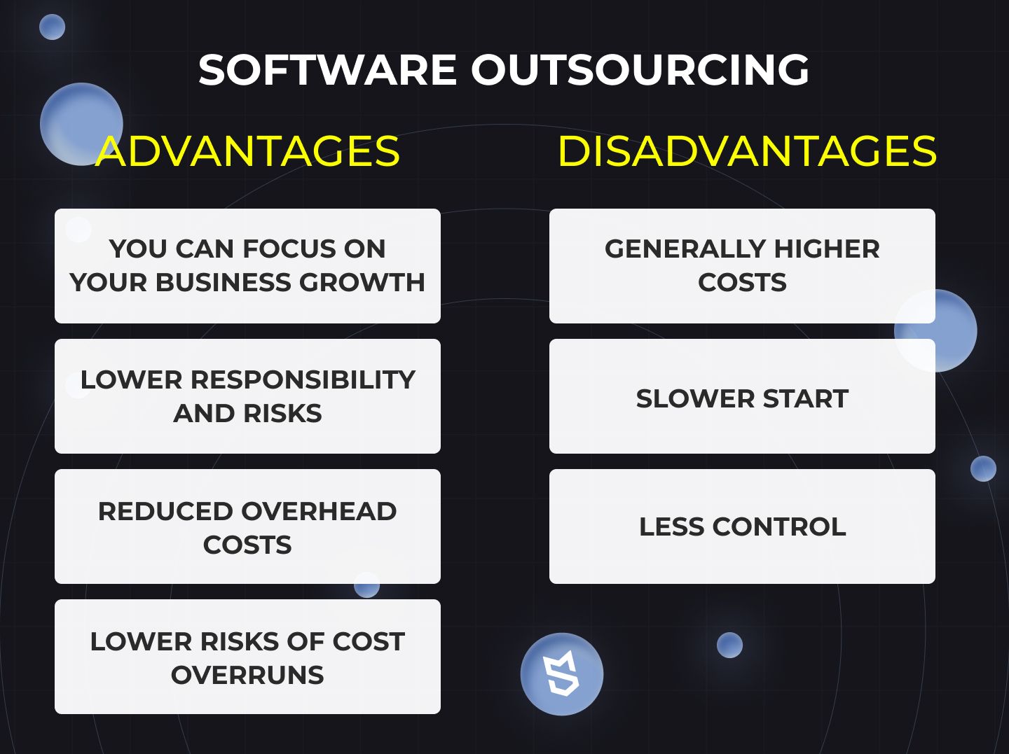 Advantages and disadvantages of software outsourcing