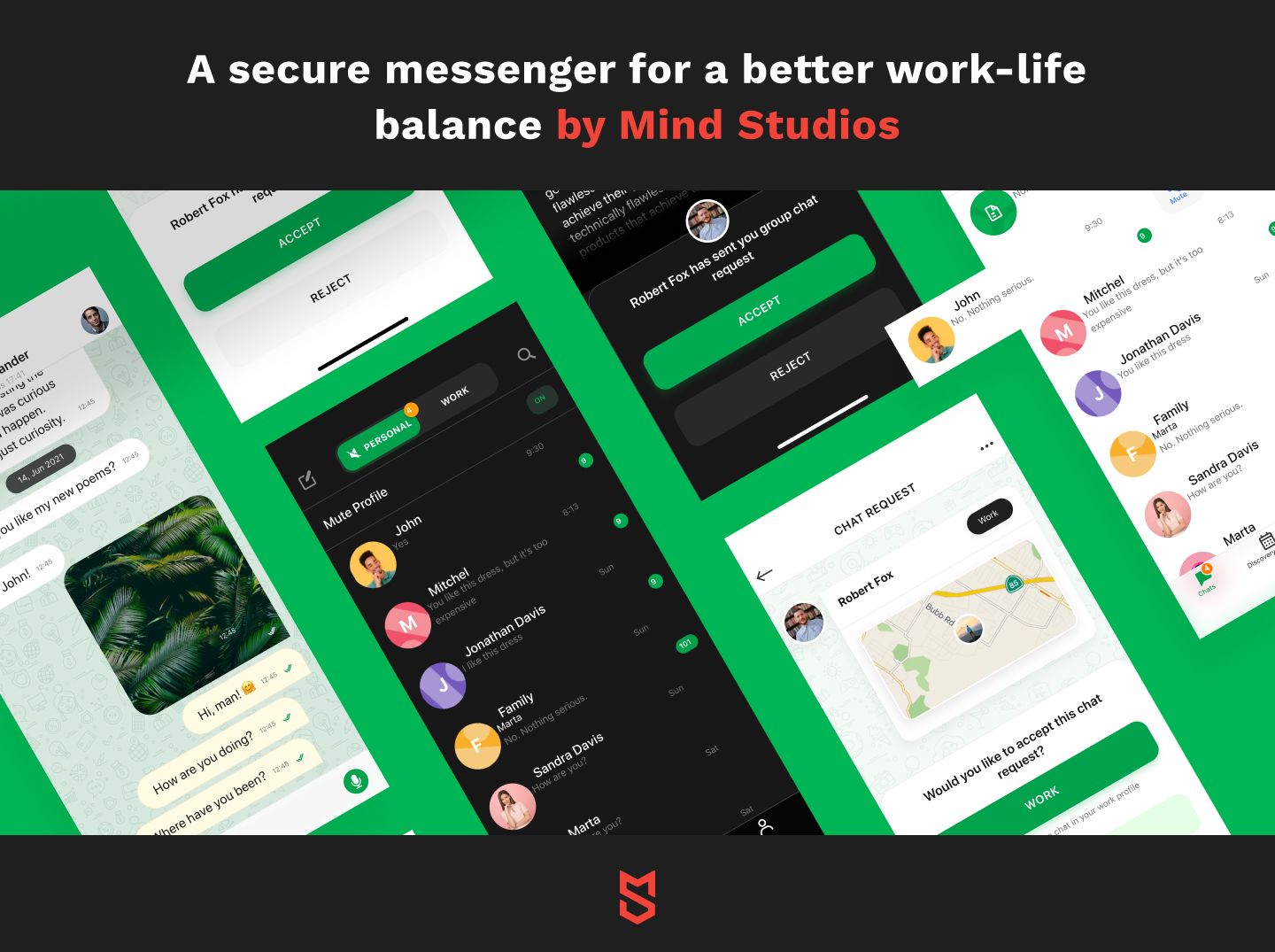 A secure messenger for a better work-life balance by Mind Studios