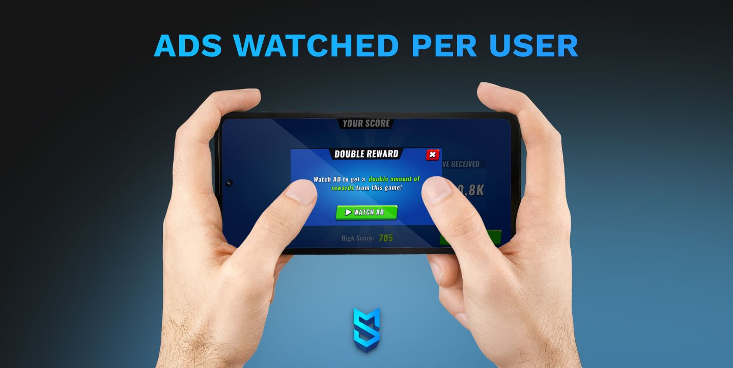 Ads watched per user
