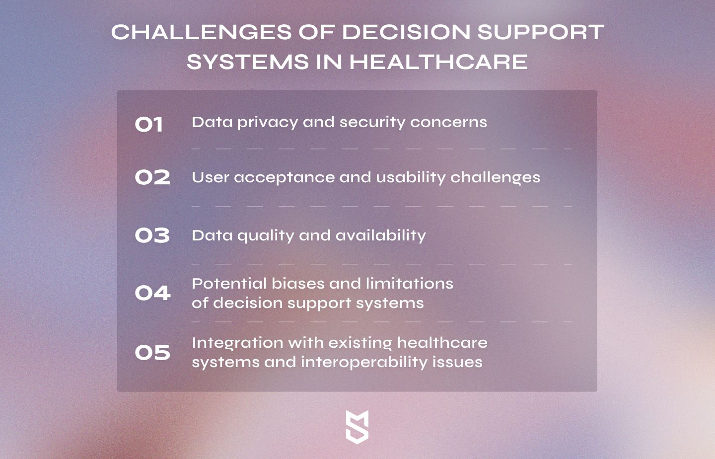 Challenges of decision support systems in healthcare