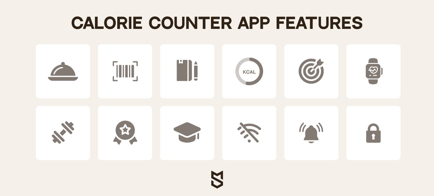 Calorie counter app features