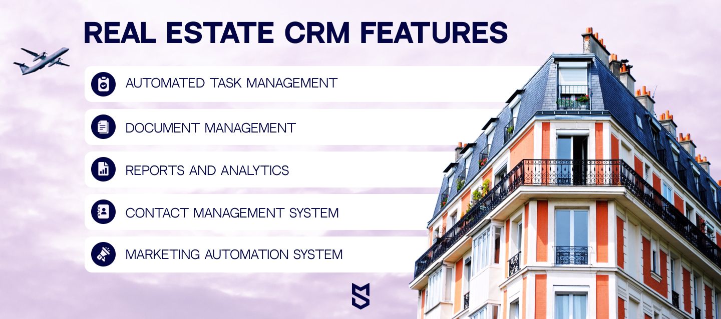 Real estate CRM features