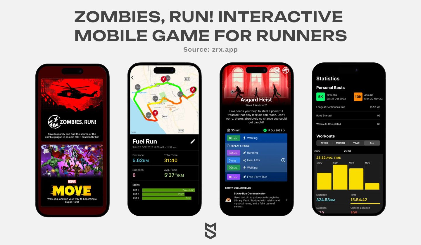 Zombies, Run! Interactive mobile game for runners