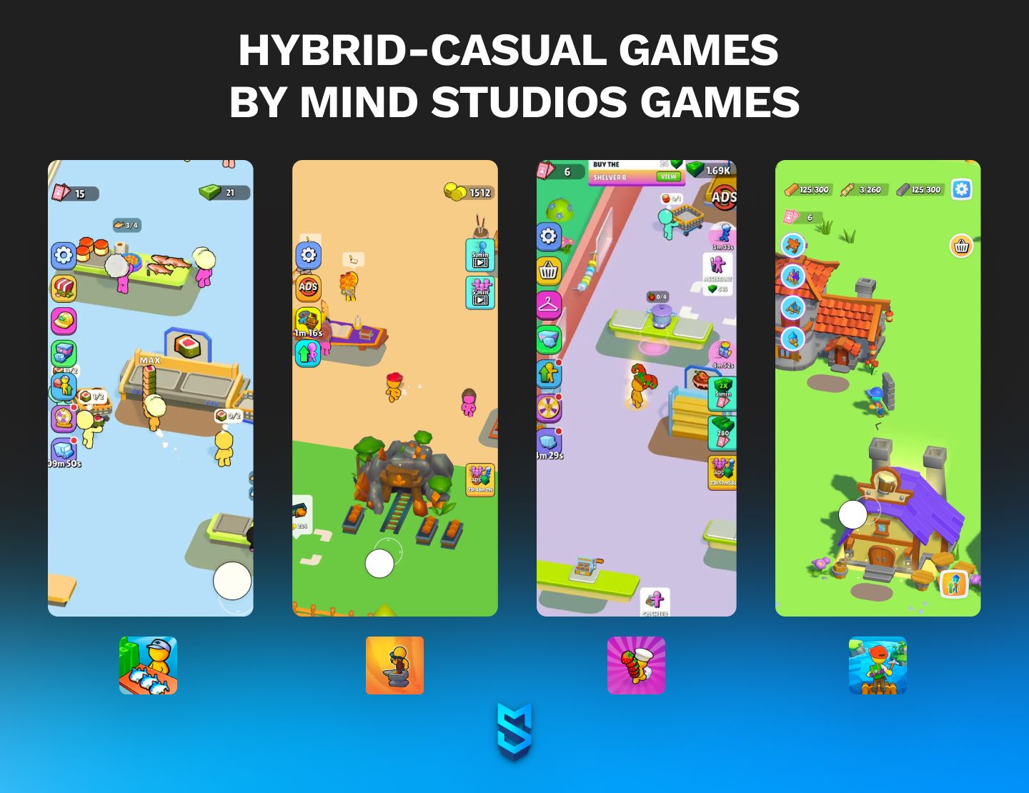 Hybrid-casual games by Mind Studios Games
